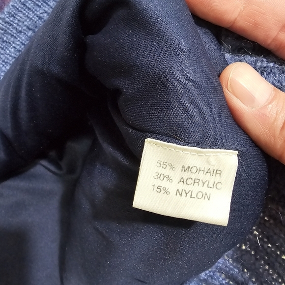 Vintage Talmage Women Button Up Lined Cardigan Sweater X-Large Purple Ski Preppy - Picture 5 of 7